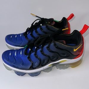 Nike Air Vapormax Plus Sz 8 Blue Black Red Gold Men /Women